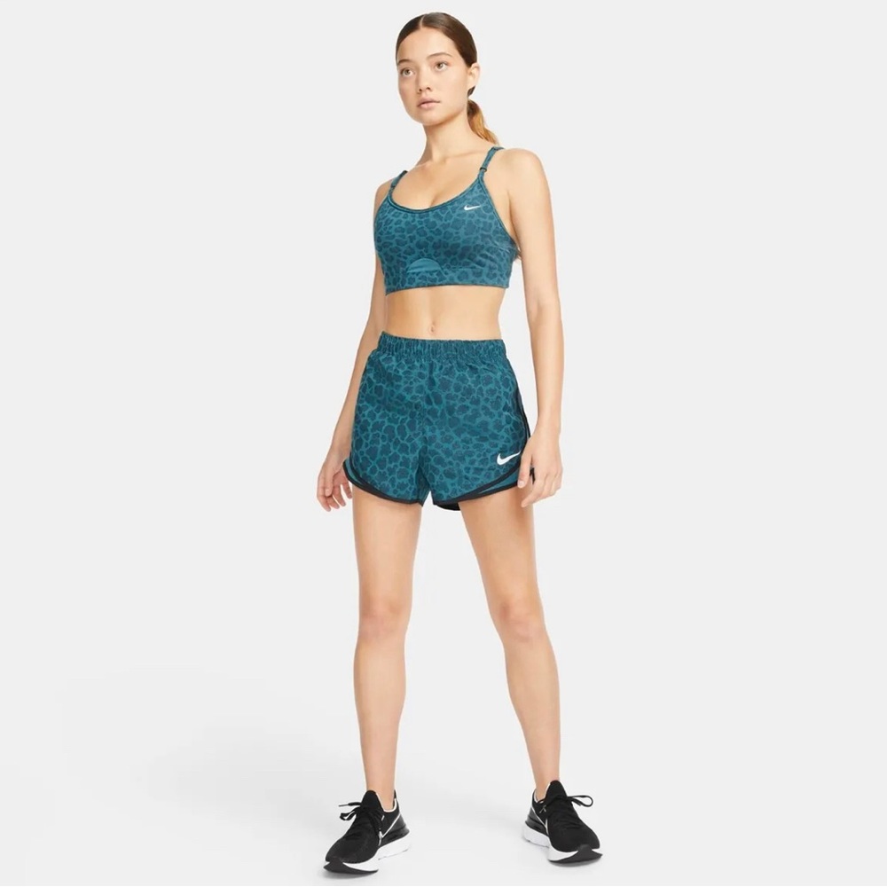 Nike Dri-fit Womens leopard print running shorts size small.